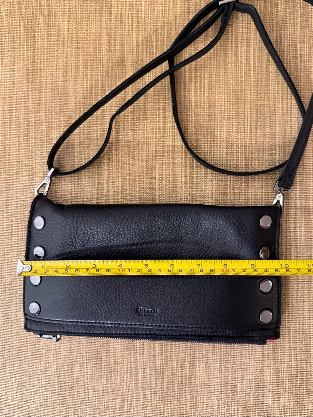 Hammitt Ryan Medium Black Leather Crossbody Bag